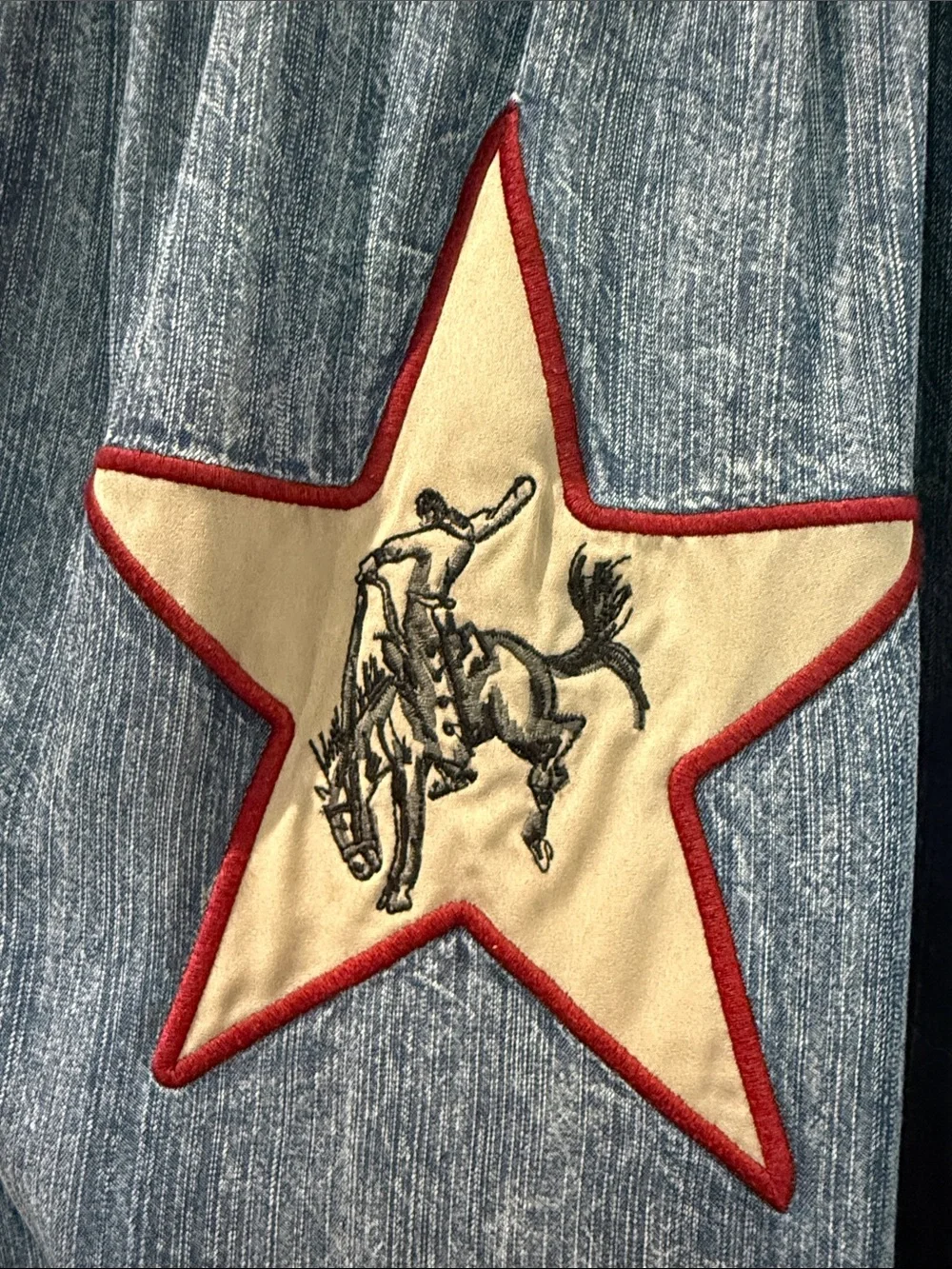2 Fly Lightweight Denim Star Appliqué Top